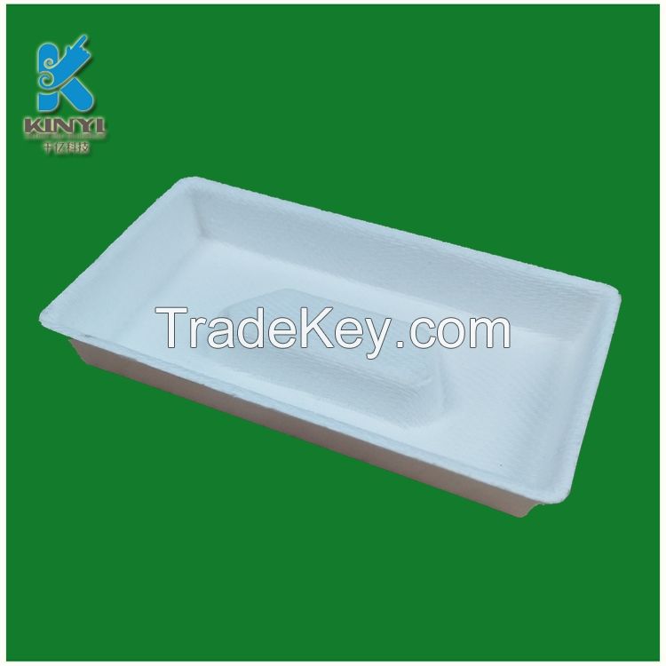 Eco friendly pulp molded tray packaging