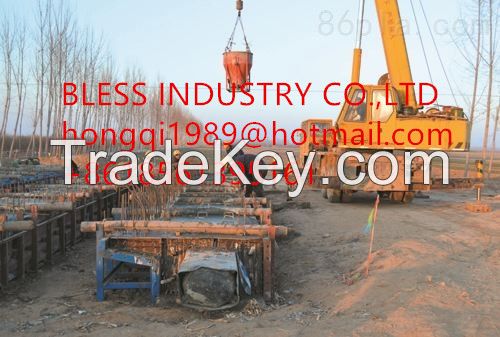 pneumatic tubular forms used for making concrete culvert formwork