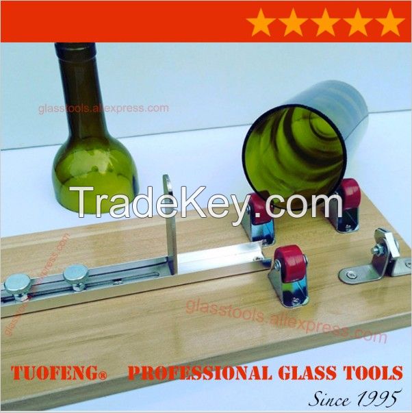wood base wine glass cutting bottle glass cutter