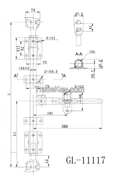 Truck and Storage Door Lock Gear