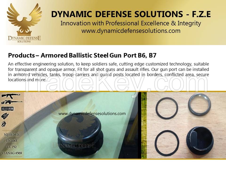 Armored Vehicle Ballistic Steel Gun Port B6 / B7