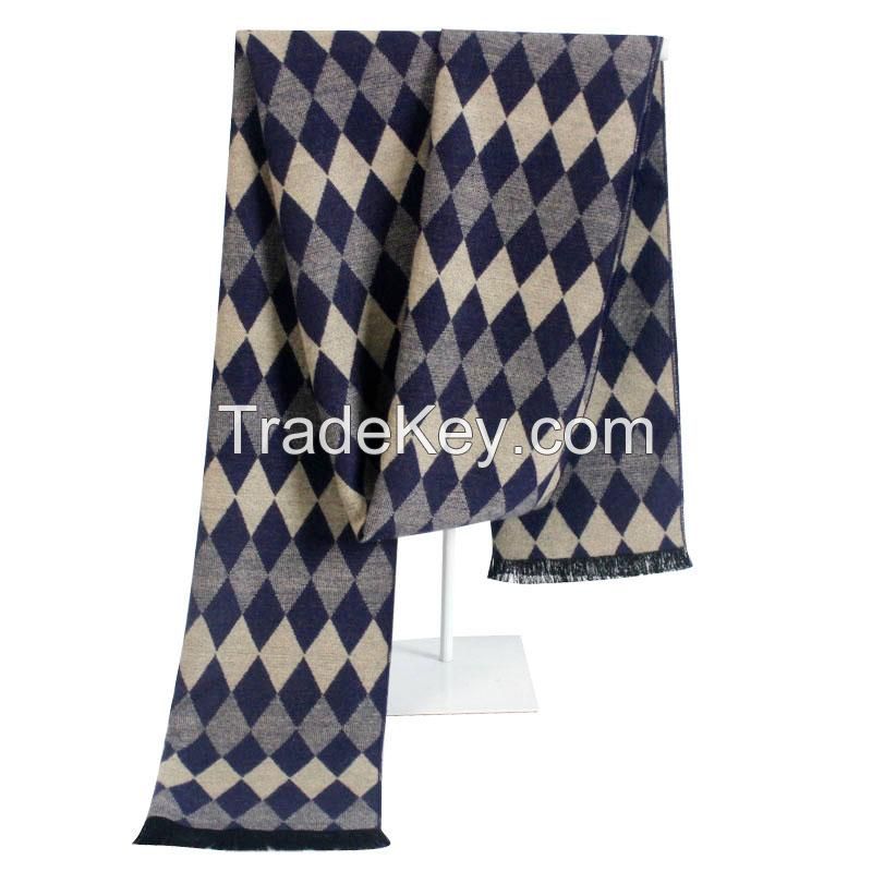 Super Soft Winter Striped Plaid Men Scarf Wrap Wholesale