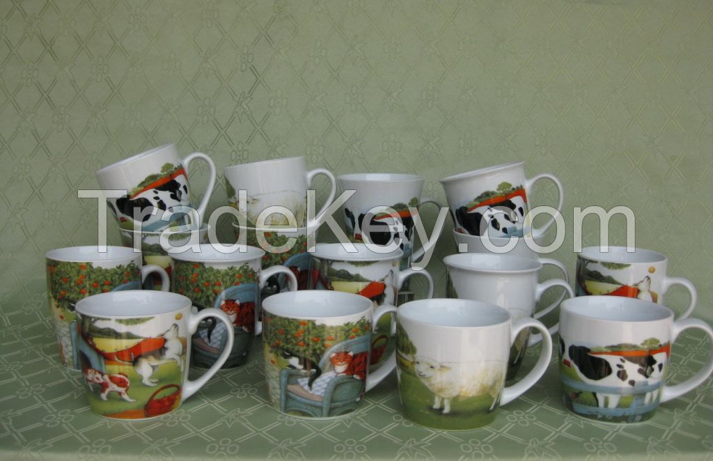 	Animal portraits coffee mugs