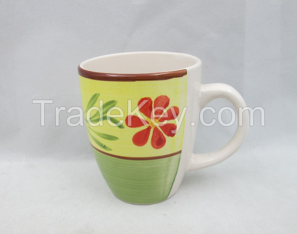 2017 hot selling daily used hand painted ceramic mug for coffee