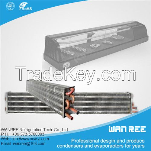 low price copper tube fin evaporator for ice cream maker 