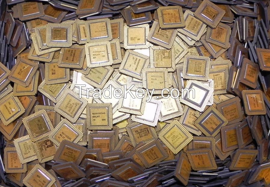 PENTIUM PRO GOLD CERAMIC CPU SCRAP HIGH GRADE CPU SCRAP, COMPUTERS CPUS / 