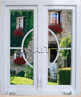 Outward casement window with manual opener1