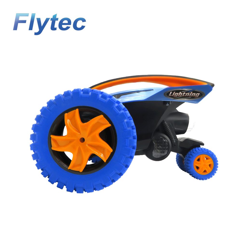 Flytec 015 RC Car 360 Degree Bouncing Rotation Devil Fish Crazy Gyro Truck Rock With Light RTR Blue