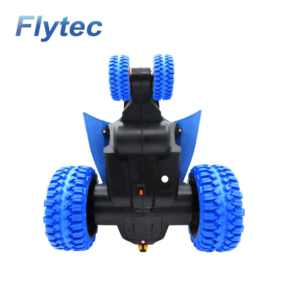 Flytec 015 Rc Car 360 Degree Bouncing Rotation Devil Fish Crazy Gyro Truck Rock With Light Rtr Blue