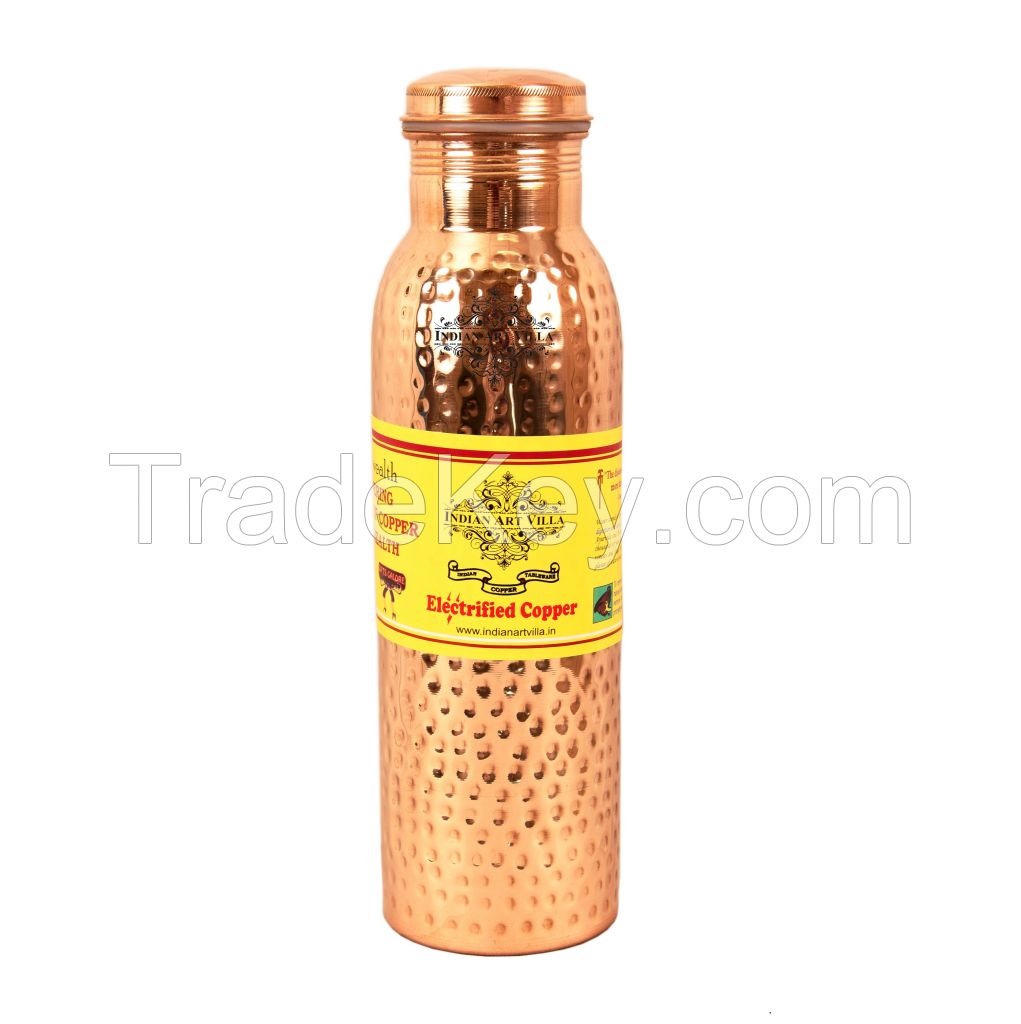 Copper Hammered Leak Proof Bottle 1000 ML