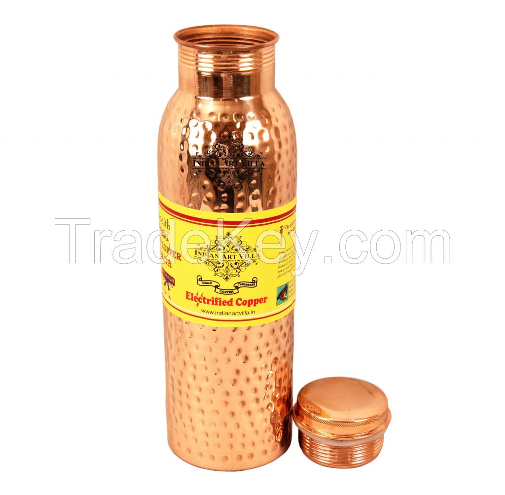 Copper Hammered Leak Proof Bottle 1000 ML