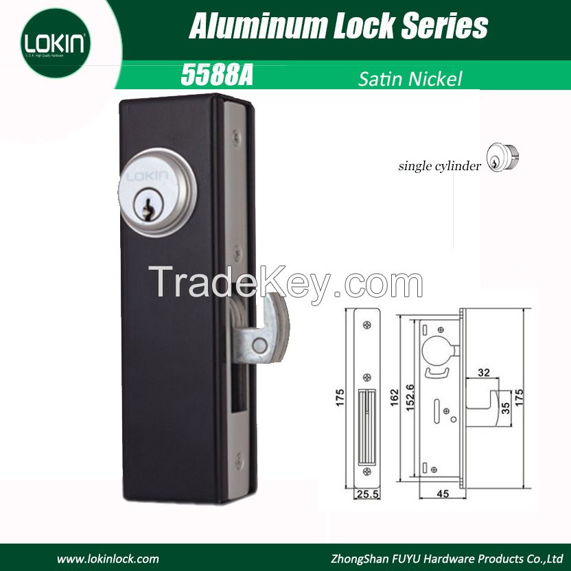 Thumbturn-Key end Mortise Cylinder Hookbolt Locks