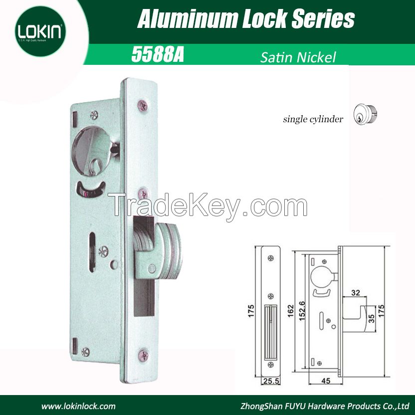 Thumbturn-Key end Mortise Cylinder Hookbolt Locks