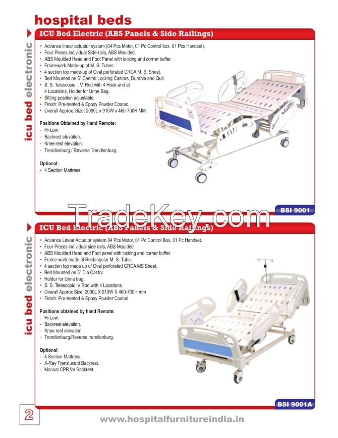 ICU BED , TROLLEY, STRETCHER, STOOL, LINEN