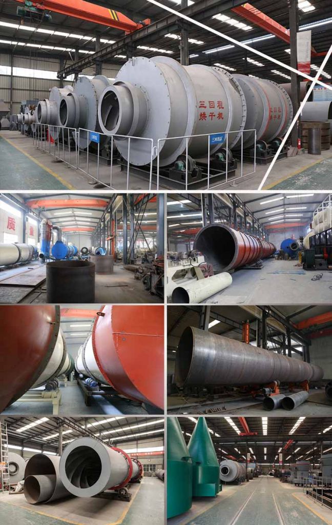 Three drum rotary dryer drying equipment tube dryer cylinder dryer