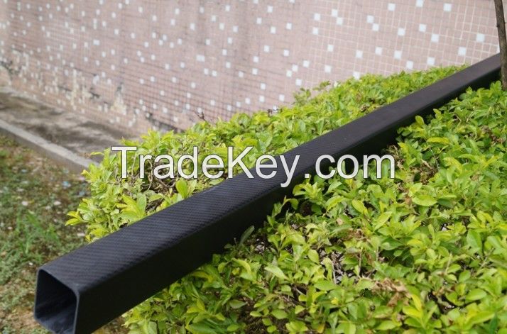  High strength gloss and twill 3k carbon fiber square tube