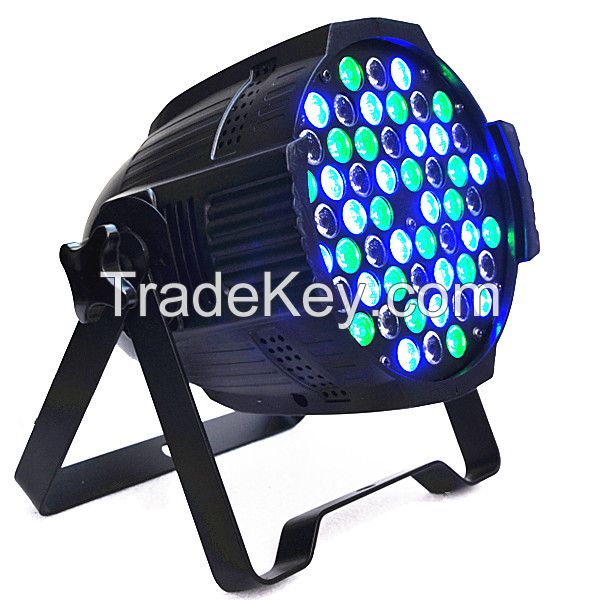 led multi color 54pcs 3w rgbaww effect led par can stage light with parts components