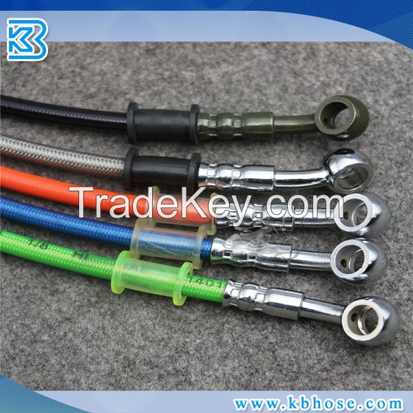 Teflon inner core 304 color stainless steel braided ptfe tube braided brake hose