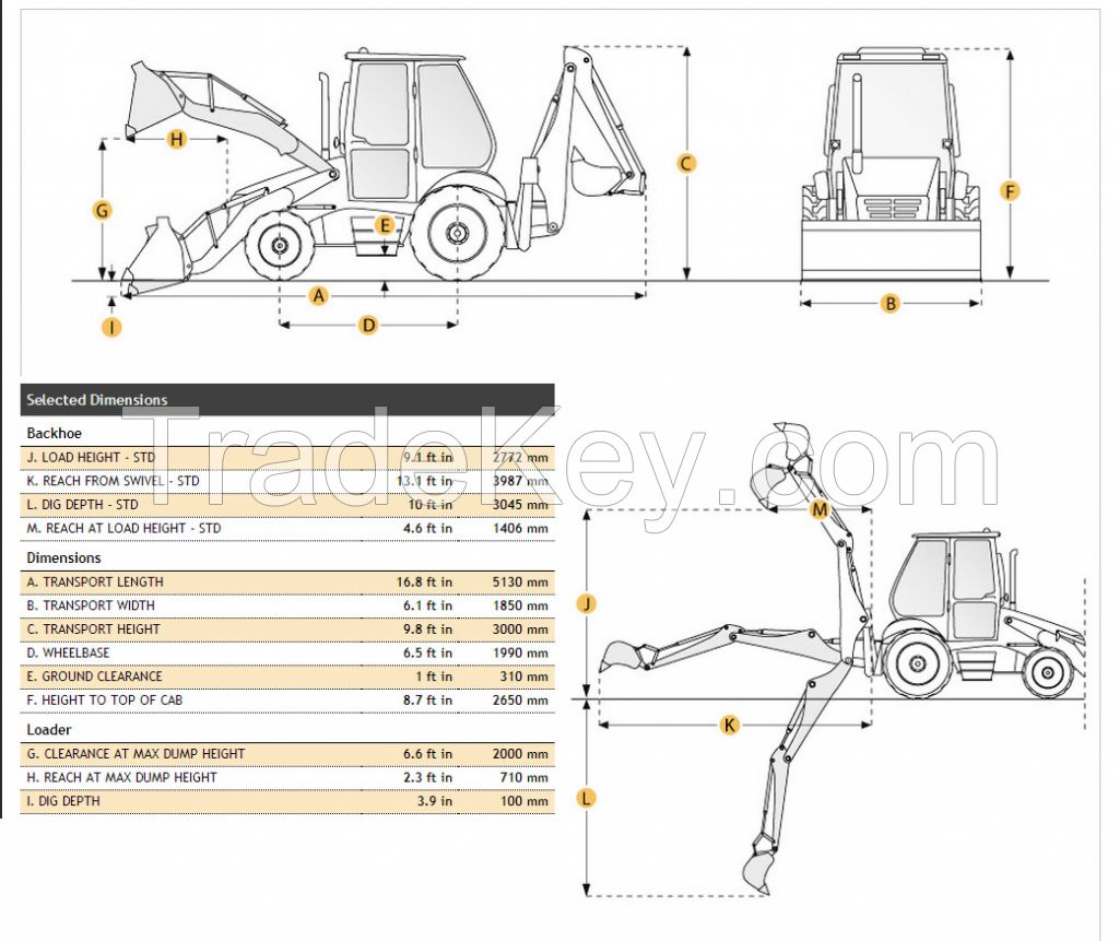 Good Quality Used JCB 2CX Backhoe Britain Made Loaders for Sale