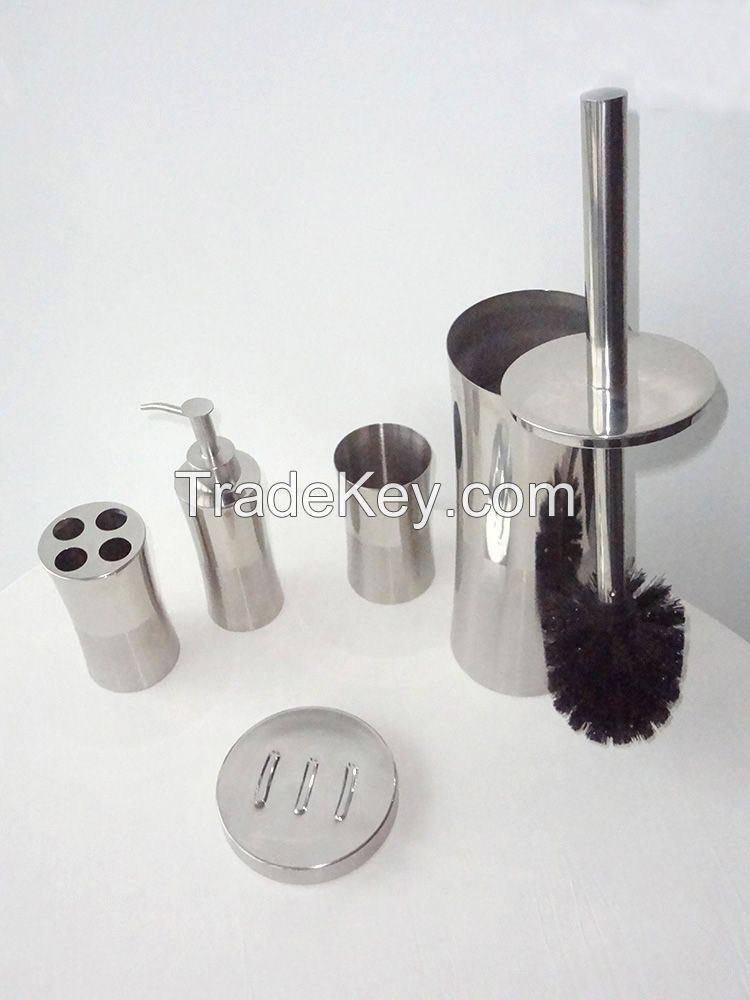 Stainless steel bathroom accessories toilet brush lotion holder soap dish