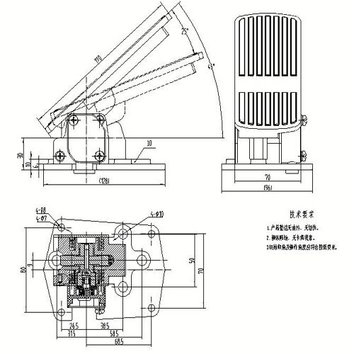 electronic floor mounted pedal