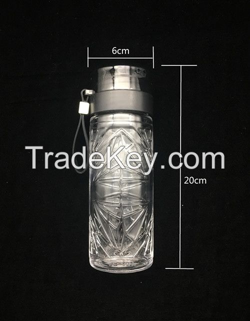 Anti-broken High Borosilicate Glass Water Bottle