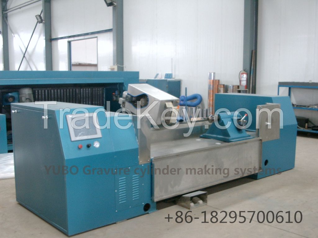 Chrome polishing machine for rotogravure cylinder making