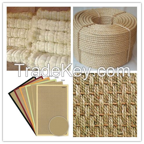 Eco-friendly Raw sisal fiber area rug sisal carpet