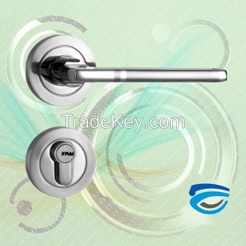 Zinc Alloy Door Handle Lock for Bathroom