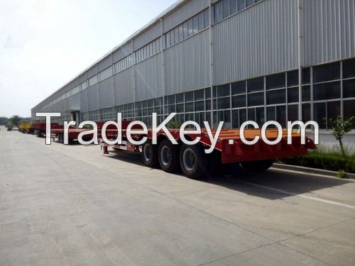 Low Bed Semi Trailer for transport Heavy Duty Equipment and Construction Machinery