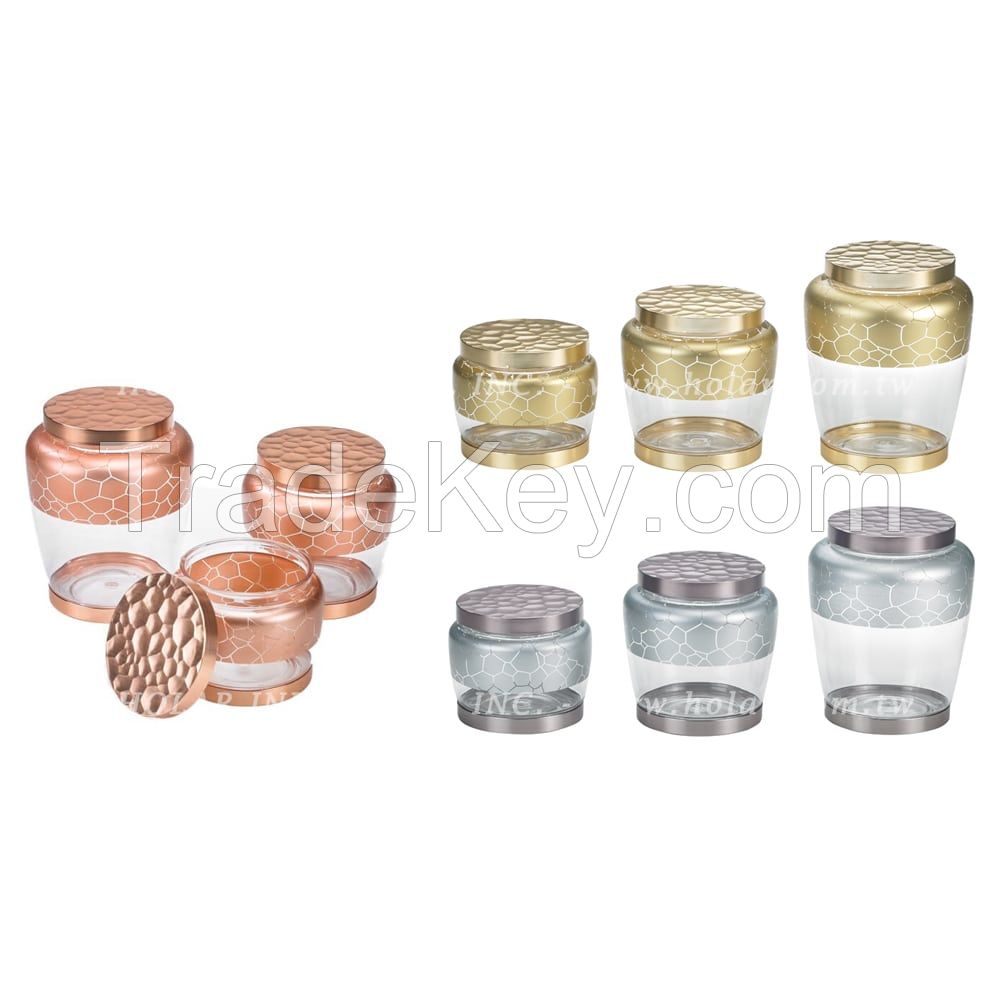 [Holar] Rose Gold Silver Airtight Canister Set for Food Storage Made in Taiwan