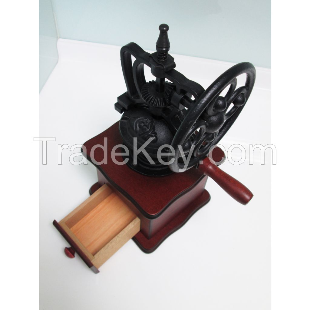 [Holar] Hand-crank Roller Coffee Grinder with Rubber Wood 100% Taiwan Made