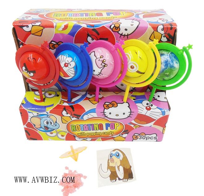 Cartoon Globe Toy with Candy & Tattoo