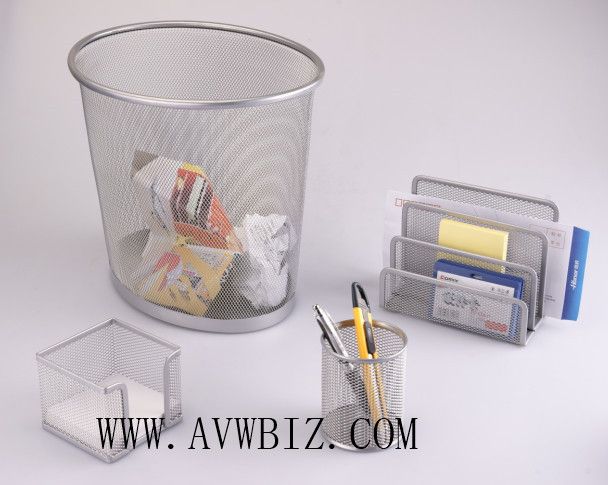 Metal Mesh Stationery Office Set(4PCS)