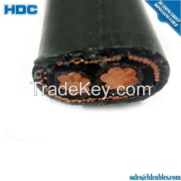 2*4AWG+4AWG,2*8AWG,2*10AWG, 8000 series aluminum alloy conductor armoured XLPE /PVC insulation concentric electrical cable