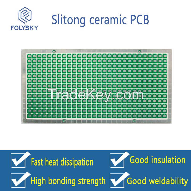 Slitong ceramic PCB circuit board / ceramic circuit board hole filling