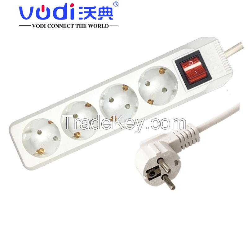 5 ways CE Approval electric plug socket box, 5 gang extension socket