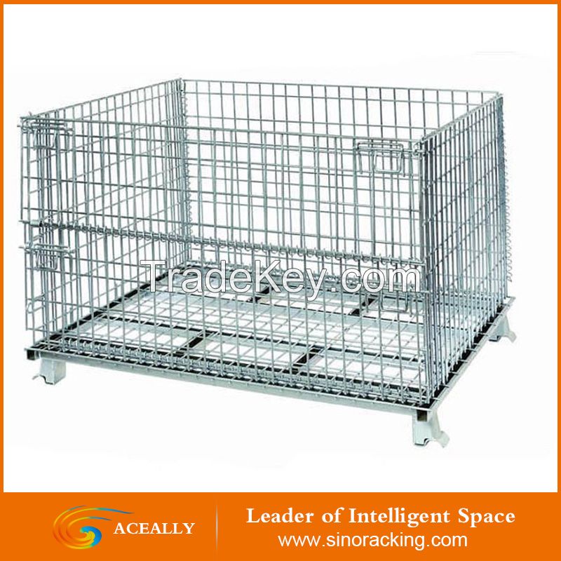 High Quality Folding Storage Metal Steel Cargo Used Wire Container For Sale