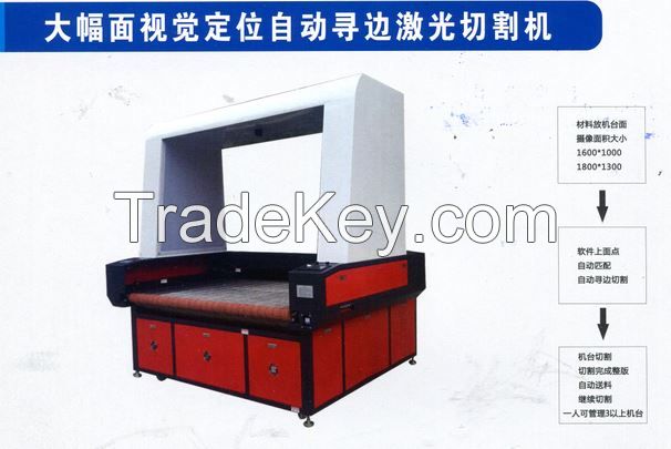 China Big area Clothes Camera Positioning &amp;Auto Edge-Tracing Laser Cutting Machine