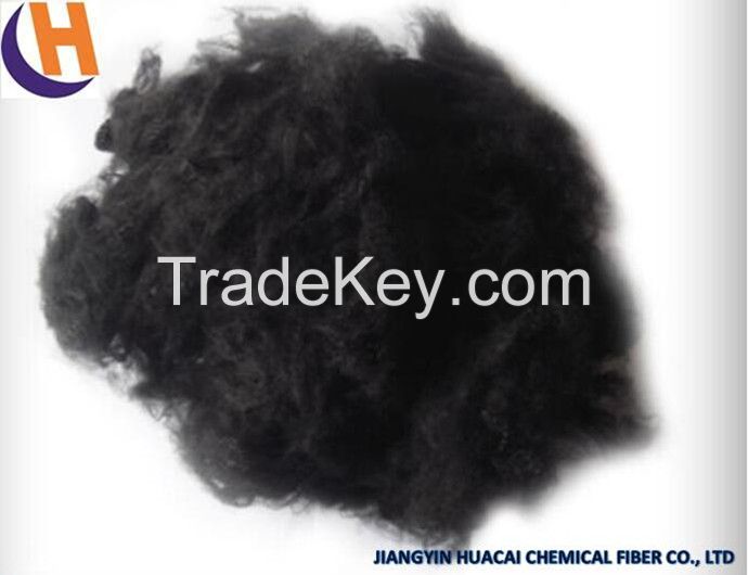 1.5D Black Polyester Staple Fiber