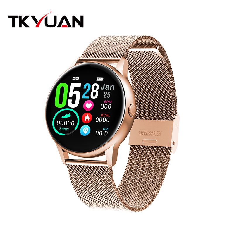 DT88 Smart Watch Round Touch Screen Intelligent Fitness Tracker Watch Heart Rate Monitor Sports Smartwatch Men Women