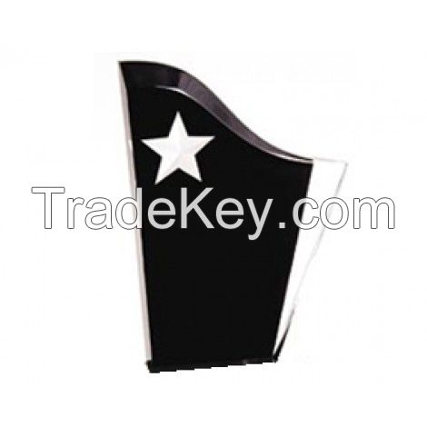 Acrylic Award - Wave Black Star