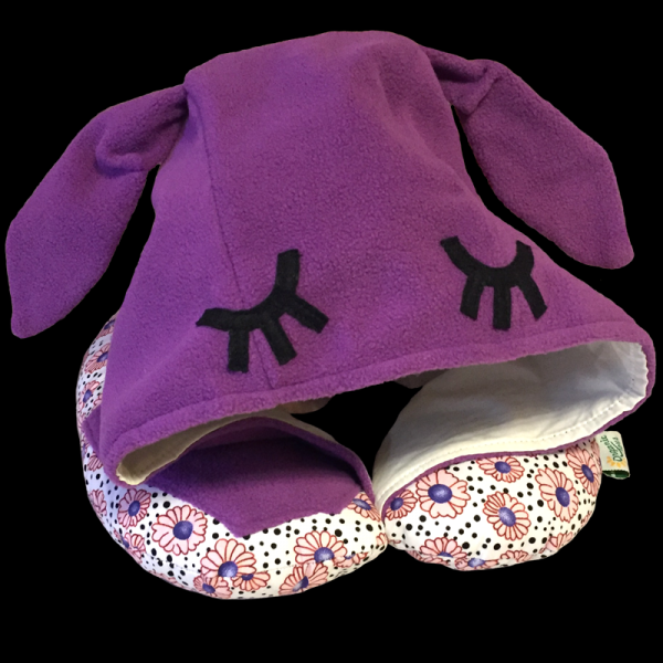 Organic Toys Travel neck pillow with hood for women