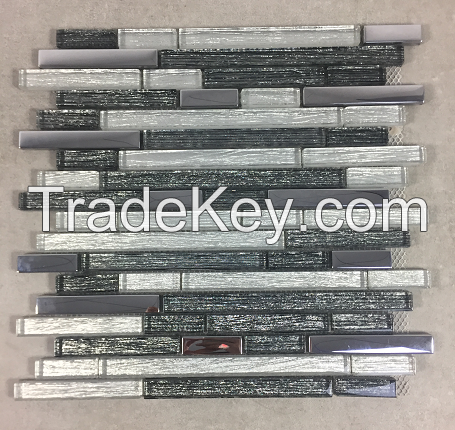Mix Color Glass Mosaic Tile For Kitchen Wall