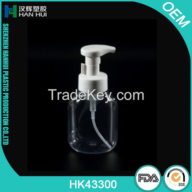 NEW ARRIVAL PLASTIC PET 300ML FOAM PUM HAIR OIL BOTTLES