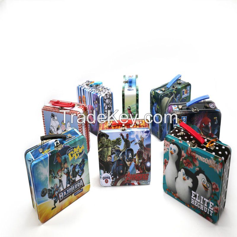 hot sale popular custom logo food grade metal lunch tin box