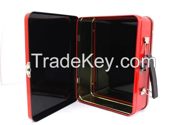 hot sale popular custom logo food grade metal lunch tin box