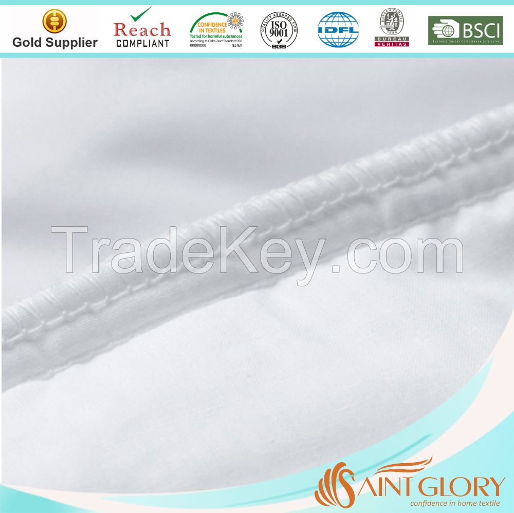 Amazon Hot Selling Hotel Water Proof Cotton Fabric Mattress Protector Soft Mattress Cover / Pad