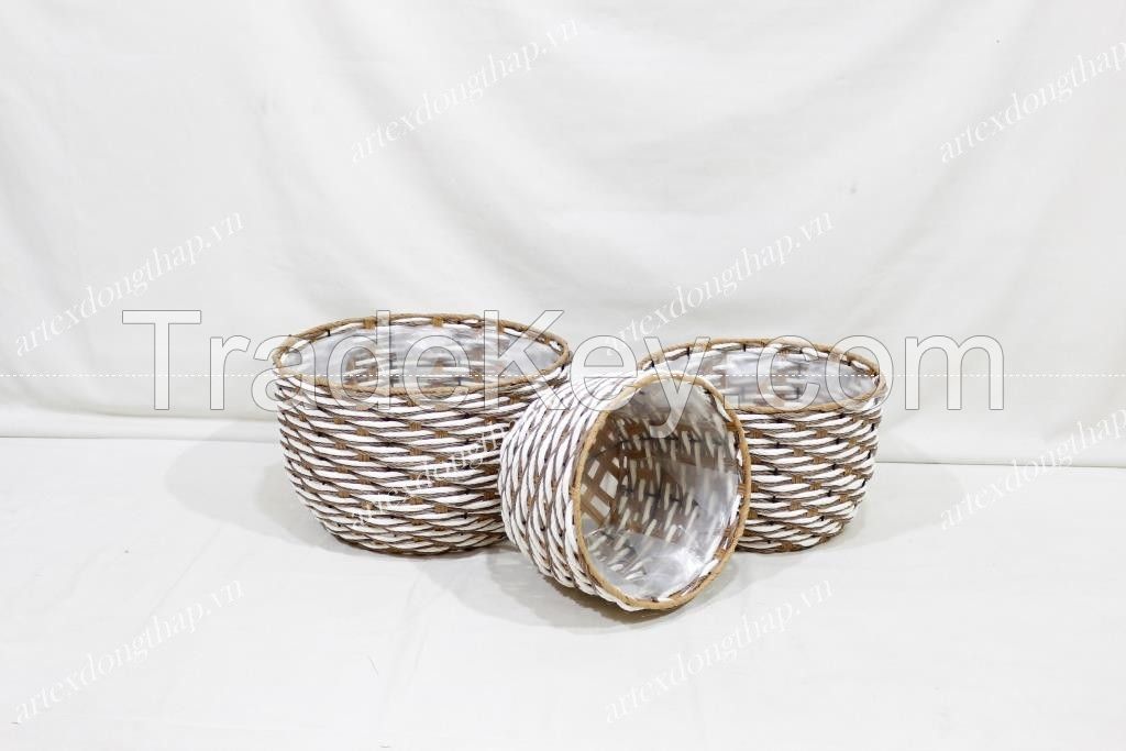 New Design poly rattan storage basket - CH3364A-3MC