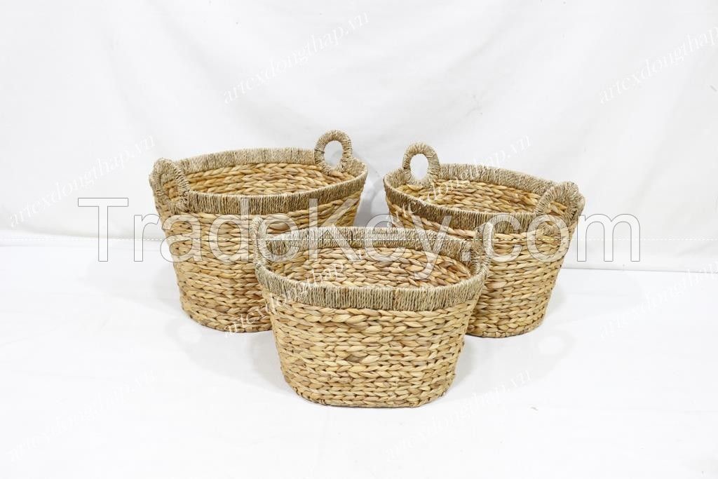 Best Selling water hyacinth storage basket - SD20278A-3NA